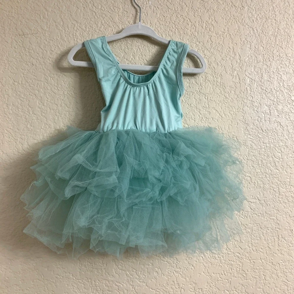 Mila & Rose Ballerina Aqua Tulle Tank Ballet‎ Tutu Dress Size 6-12M